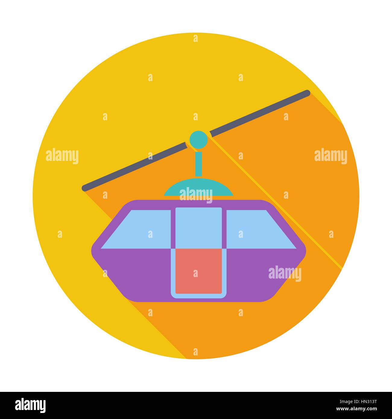Funicular icon flat design hi-res stock photography and images - Alamy