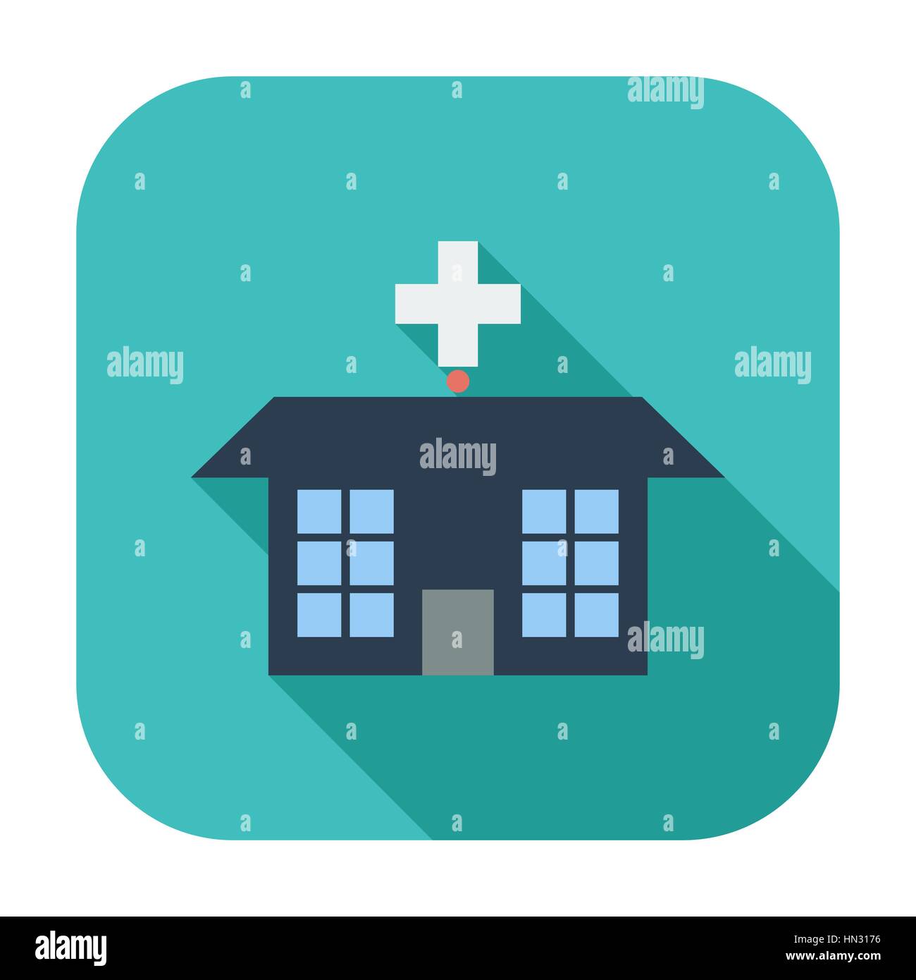 Hospital building design flat hospital Stock Vector Images - Alamy