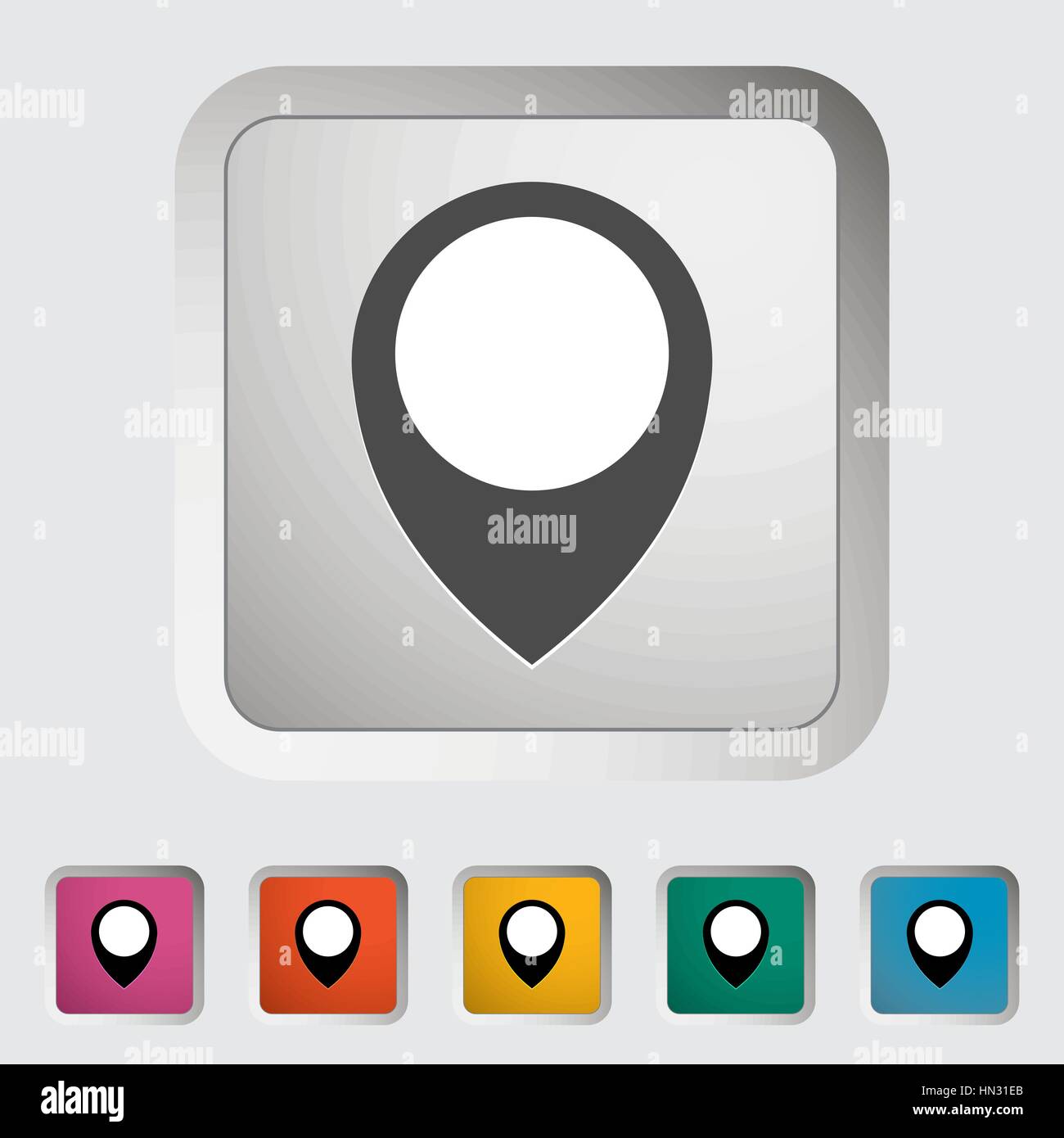 Map pin single icon. Vector illustration Stock Vector Image & Art - Alamy