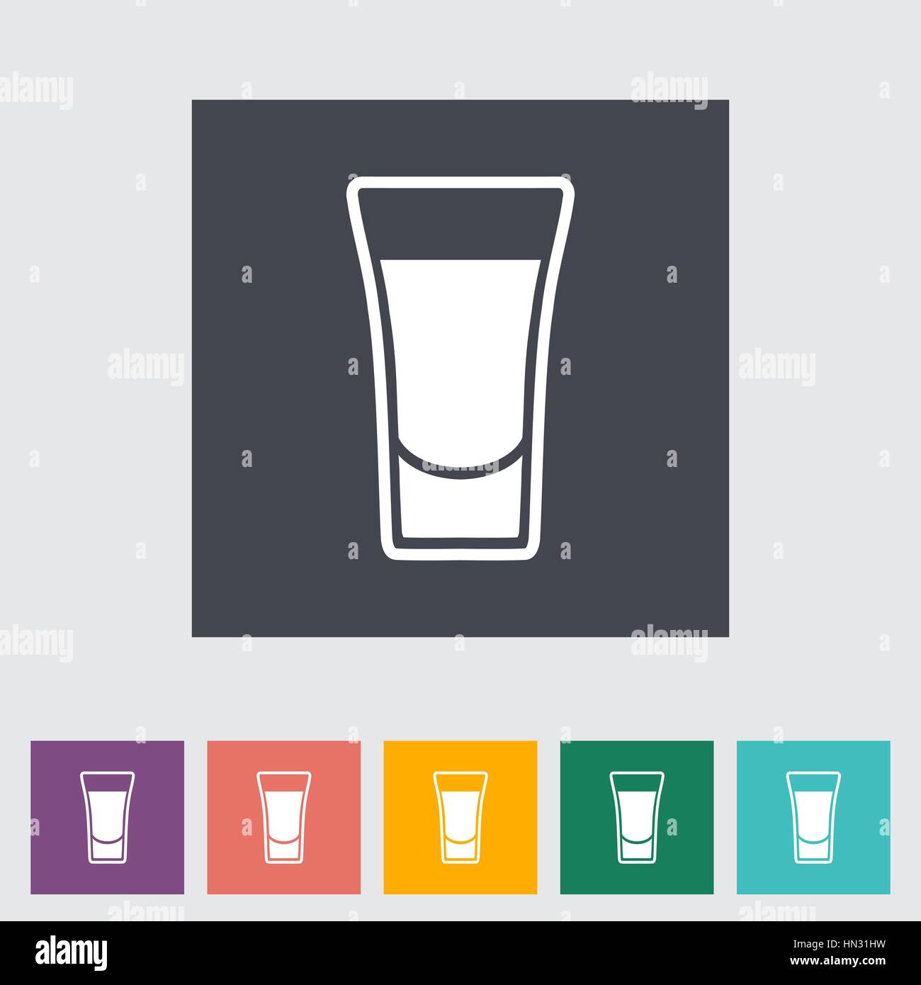 Shot drink. Single flat icon. Vector illustration Stock Vector Image ...