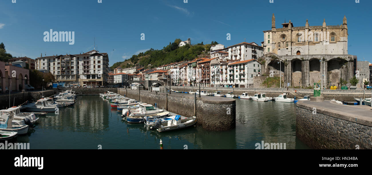Estuary of Ondarroa on the Basque coast Stock Photo