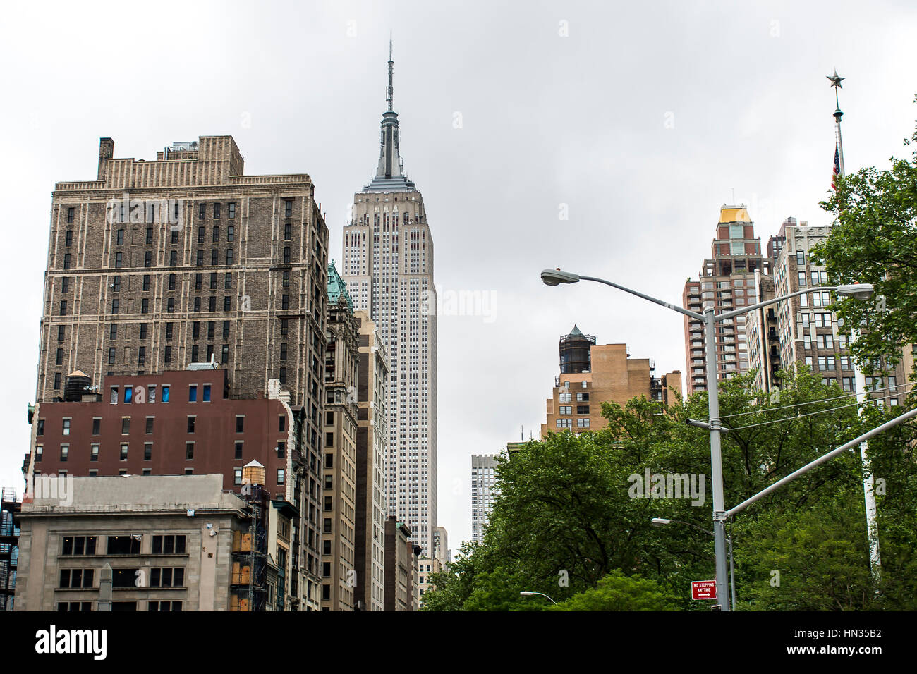 New York City USA Skyline empire state the Big Apple Skyscraper Stock ...