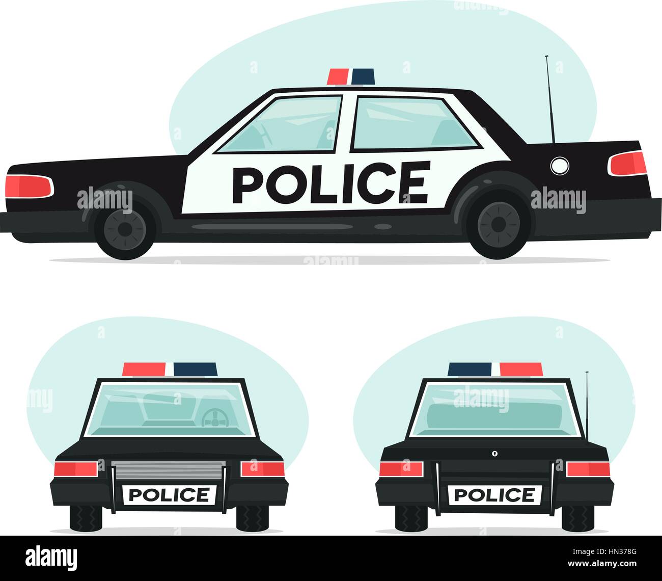 Isolated objects on white background in flat cartoon style. Vector ...
