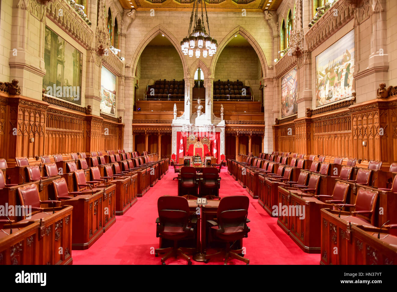 The Senate of Parliament Building, Ottawa, Canada Stock Photo