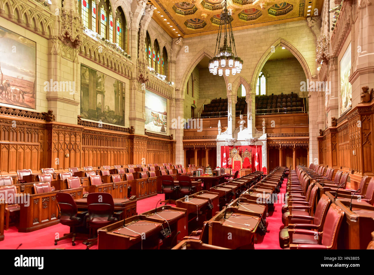 The Senate of Parliament Building, Ottawa, Canada Stock Photo