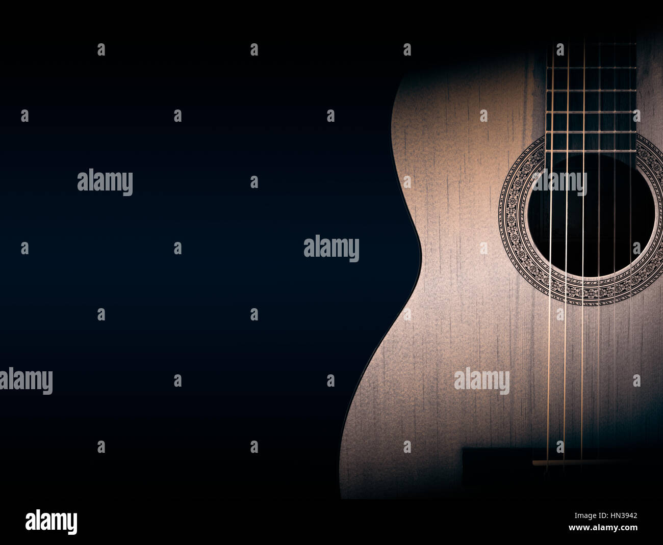 Black guitar orange background hi-res stock photography and images - Alamy, image size:1300x1070