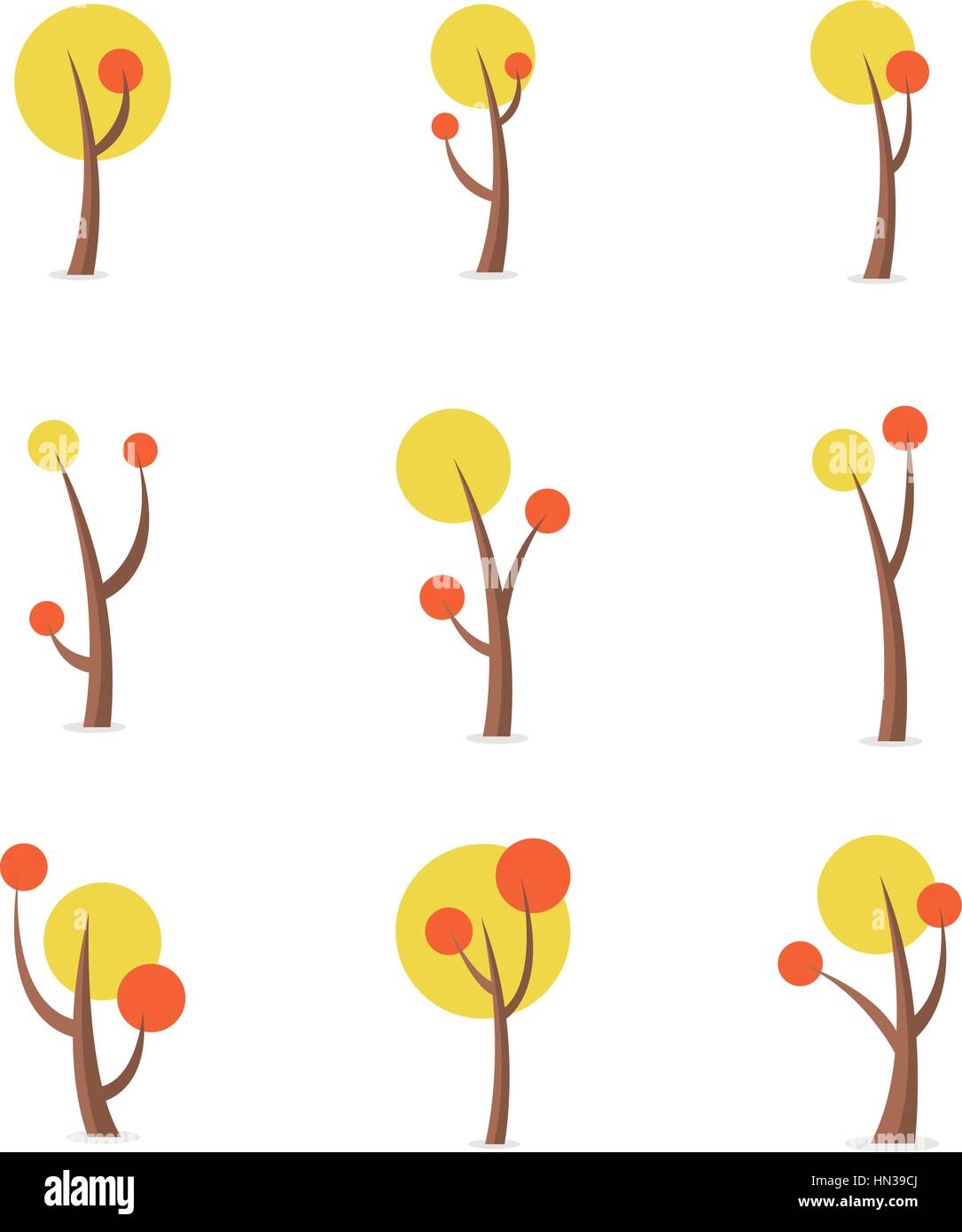 Collection stock of tree set Stock Vector Image & Art - Alamy