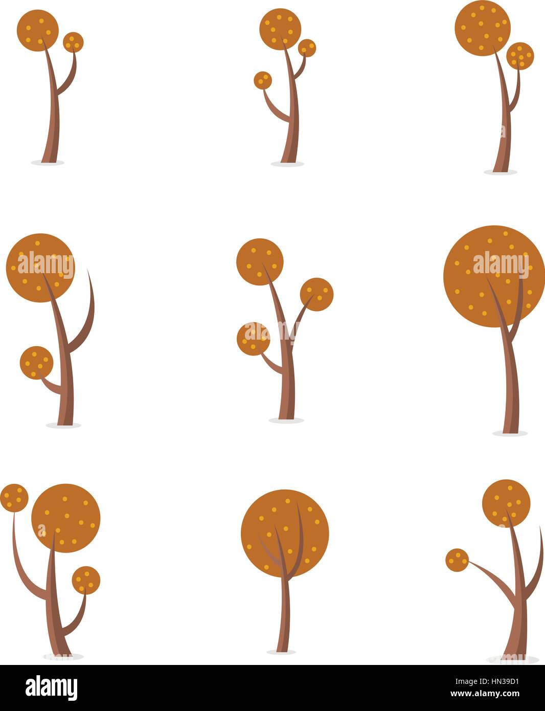 Set of tree vector flat Stock Vector Image & Art - Alamy