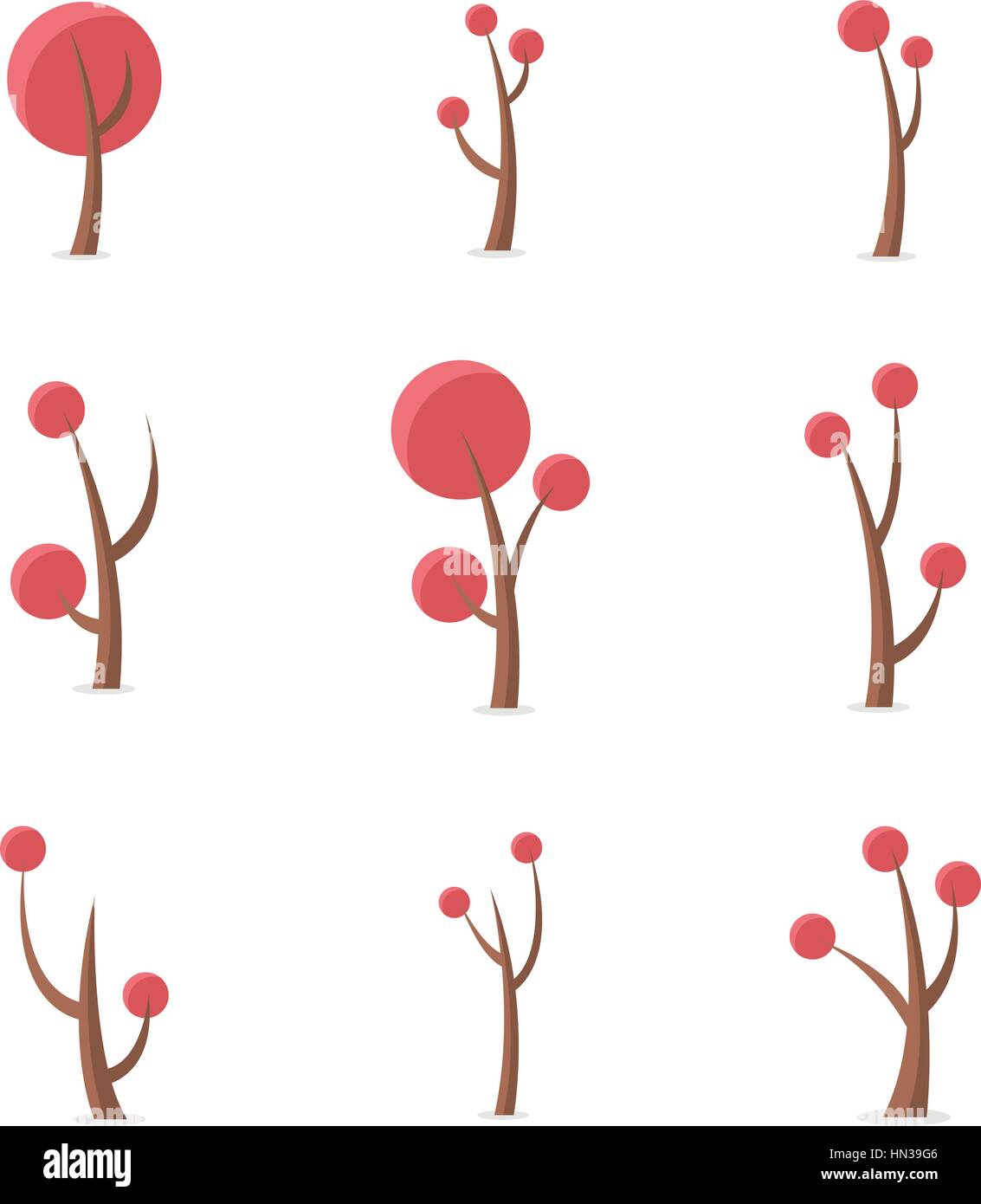 Illustration vector of tree style set Stock Vector Image & Art - Alamy