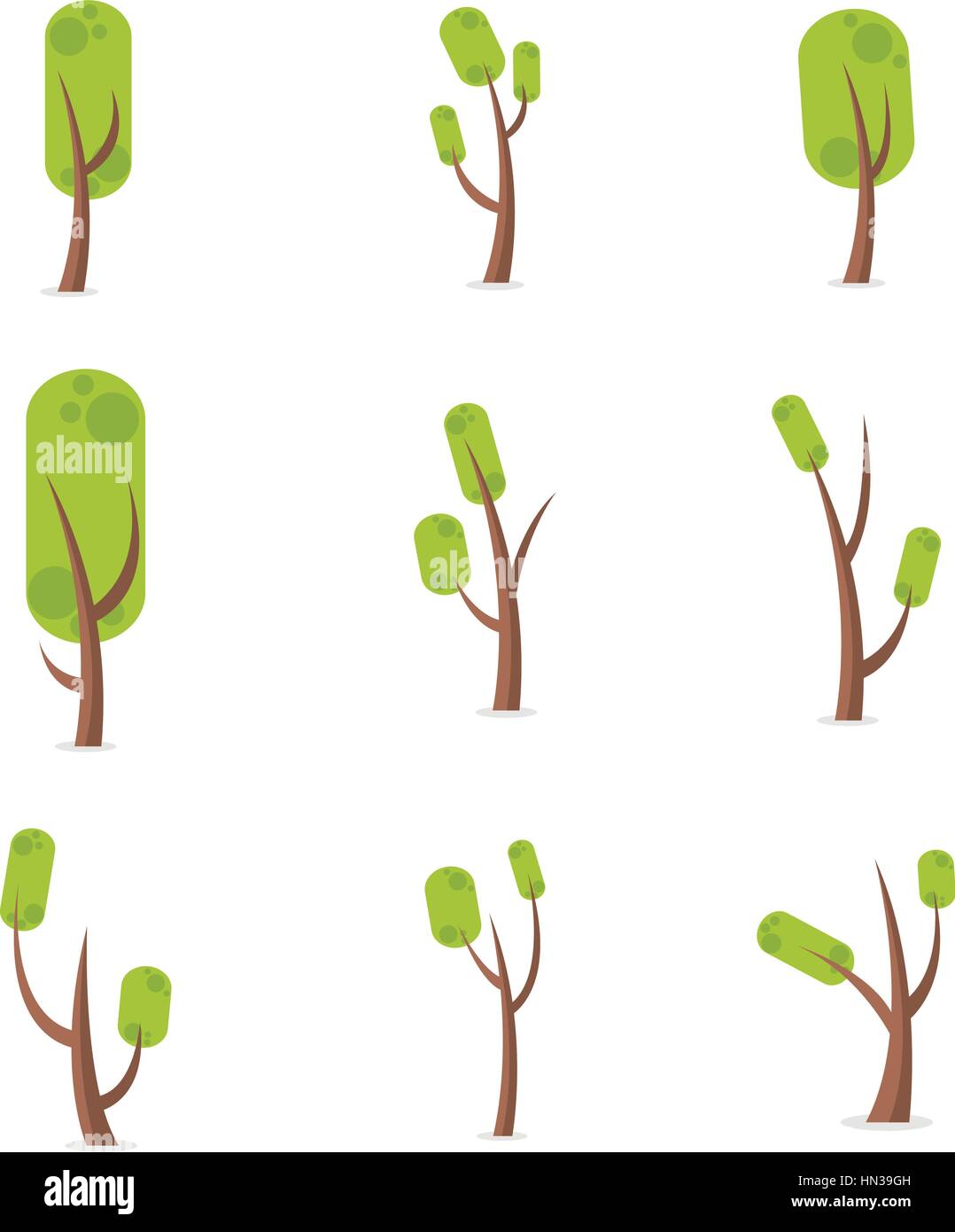 Set of tree vector illustration Stock Vector Image & Art - Alamy