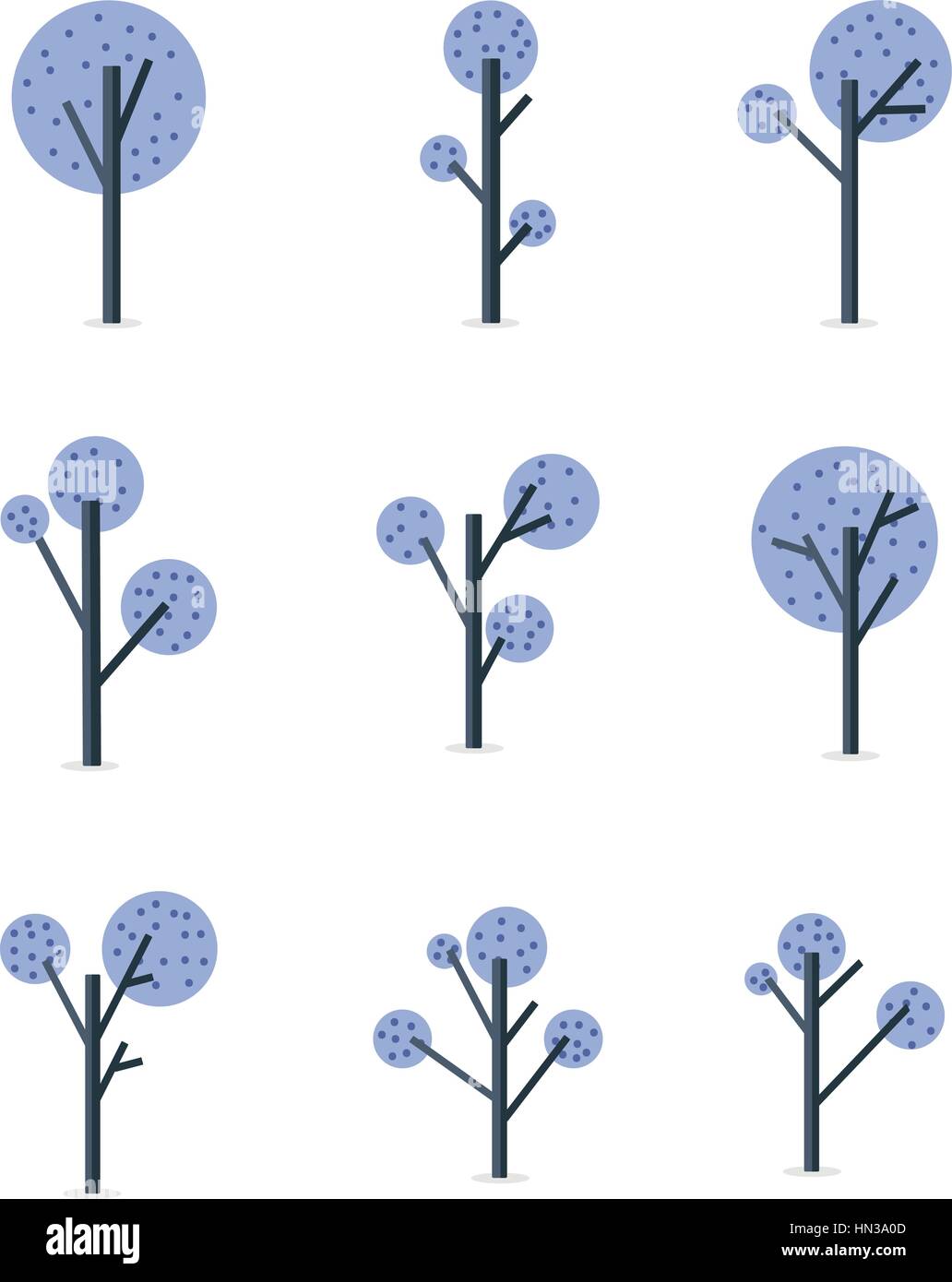 collection of tree various set Stock Vector Image & Art - Alamy