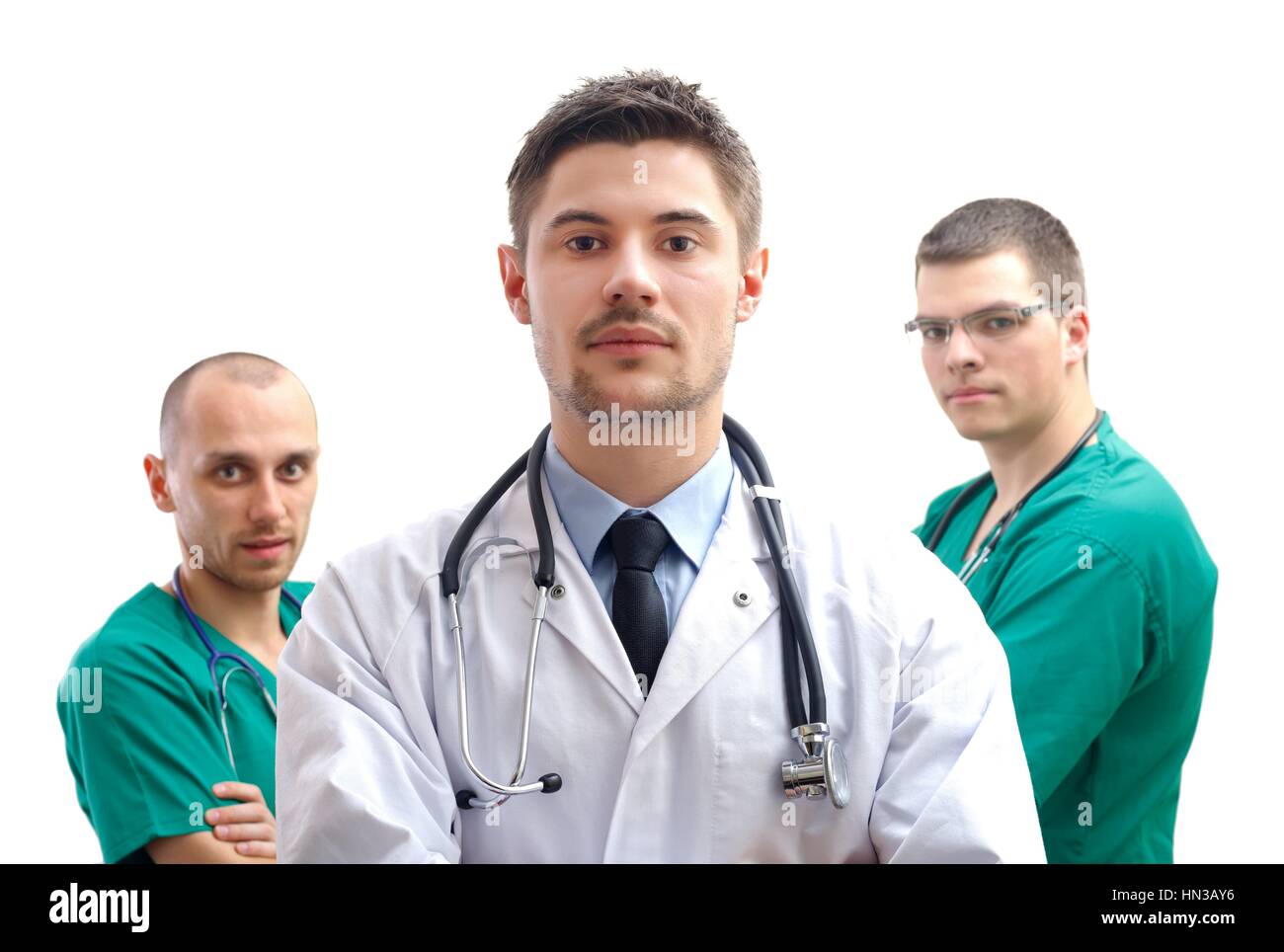 Portrait attractive male nurse hi-res stock photography and images - Alamy