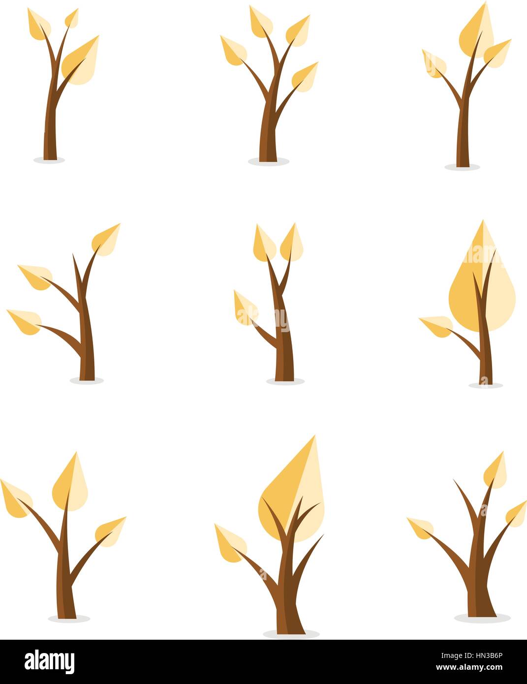 Collection stock of tree set style Stock Vector Image & Art - Alamy