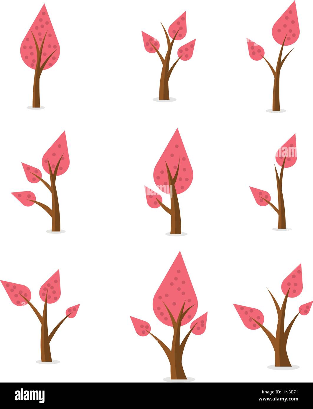 Collection of tree at spring Stock Vector Image & Art - Alamy