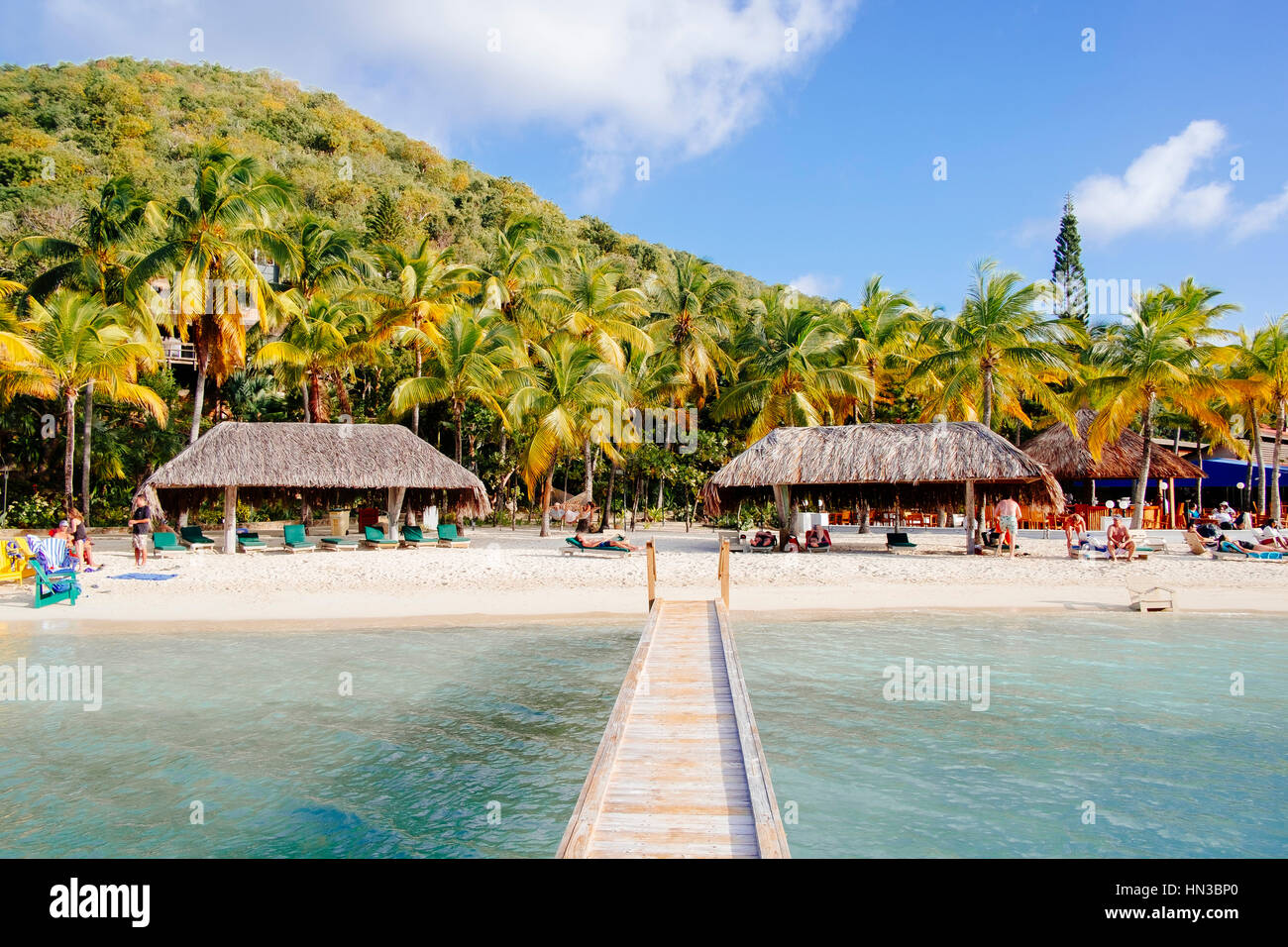 Beach Scene At Bitter End, Virgin Gorda Stock Photo Alamy