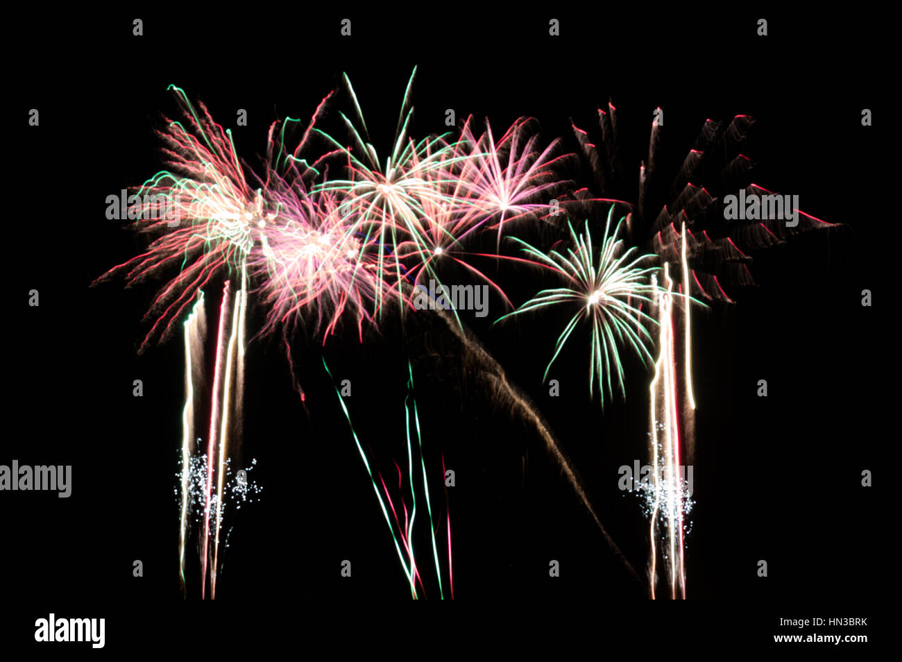 The driffield firework display Stock Photo