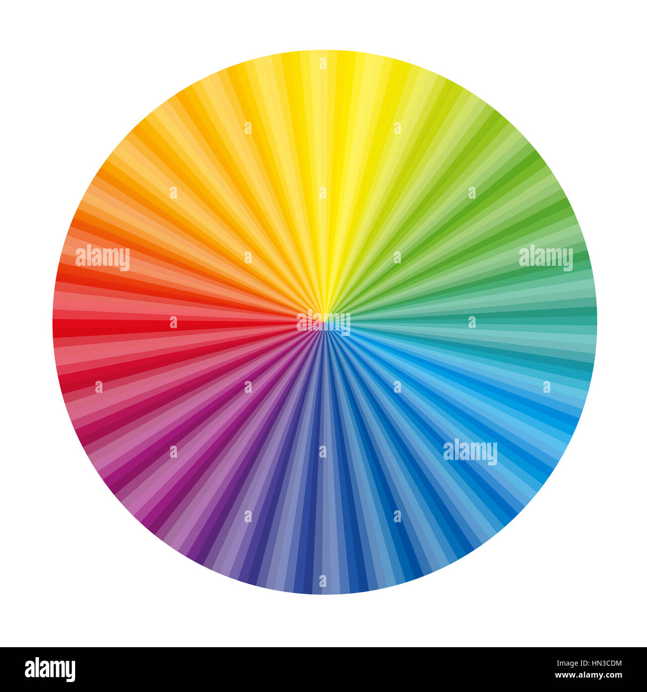 Circular Color Gradient Chart Fan Stock Photo
