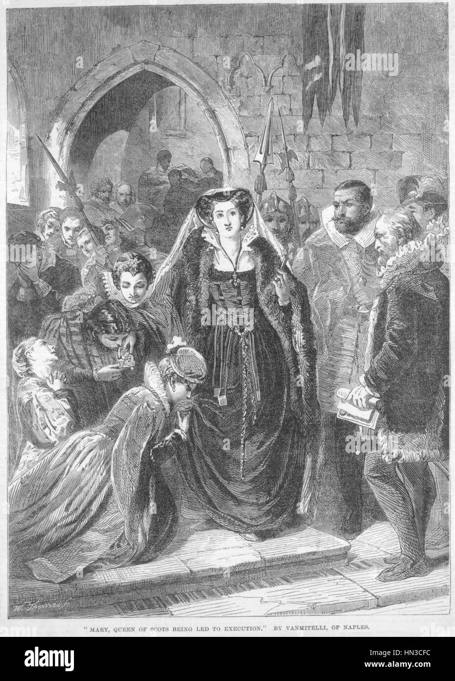 Mary, Queen of Scots being led to execution by William Luson Thomas