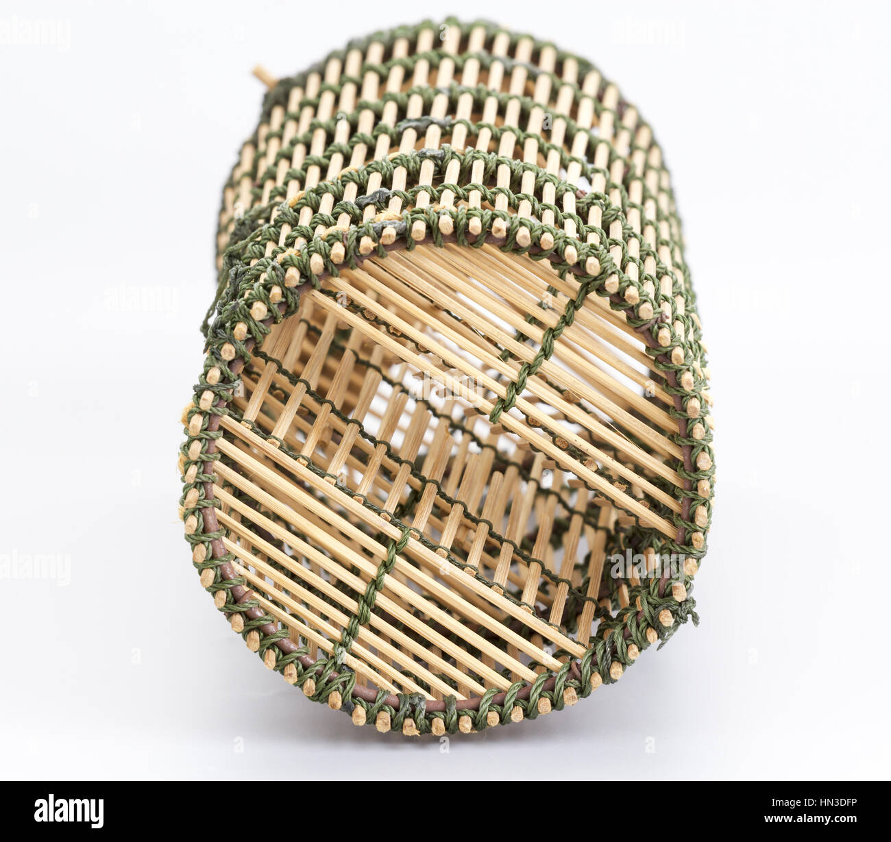 Bamboo fish-trap with a narrow neck - Thai traditional fishery tool Stock  Photo - Alamy