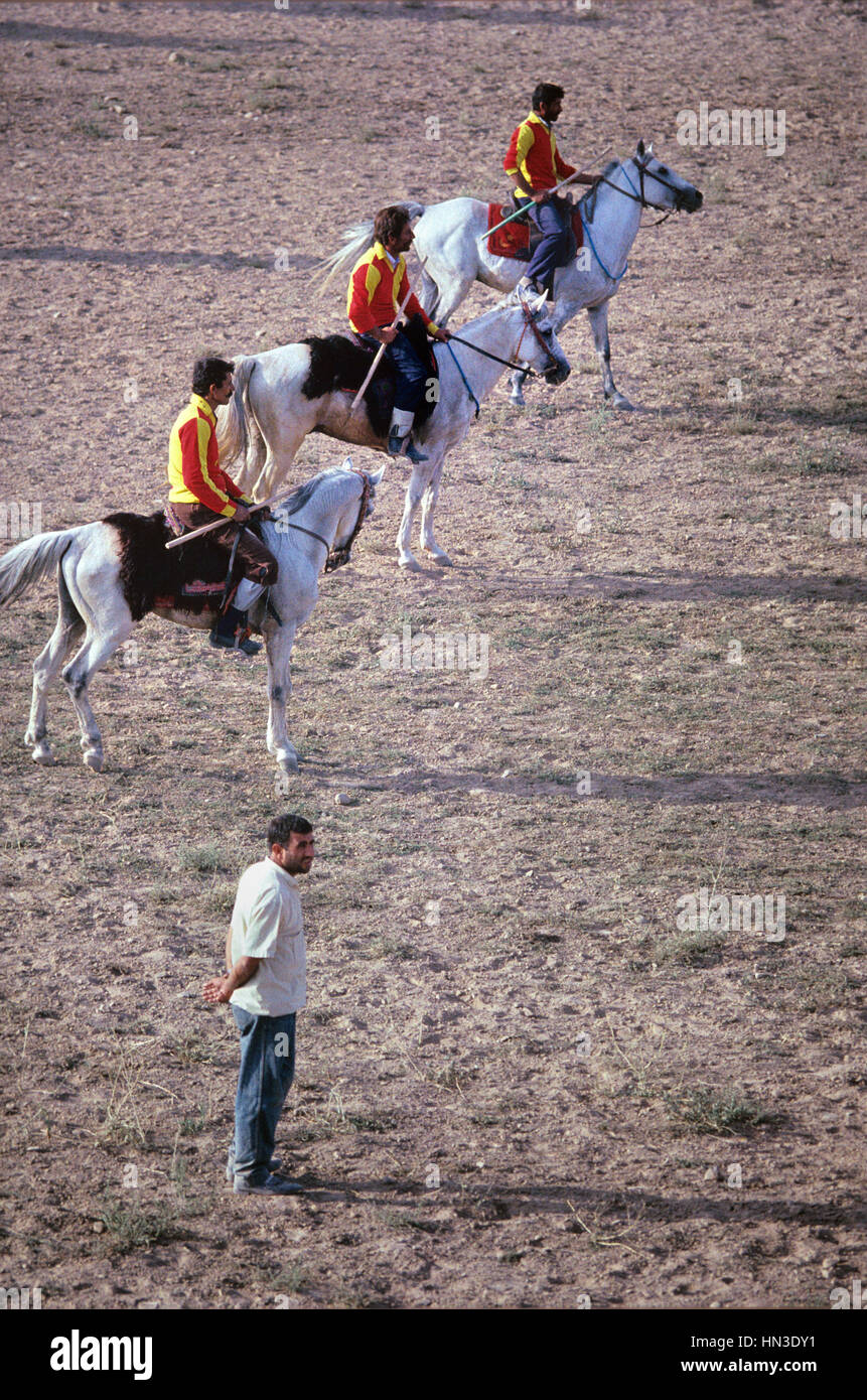 Turkish Horse Riders Prepare for a Game of Jereed, Jirit or Jousting