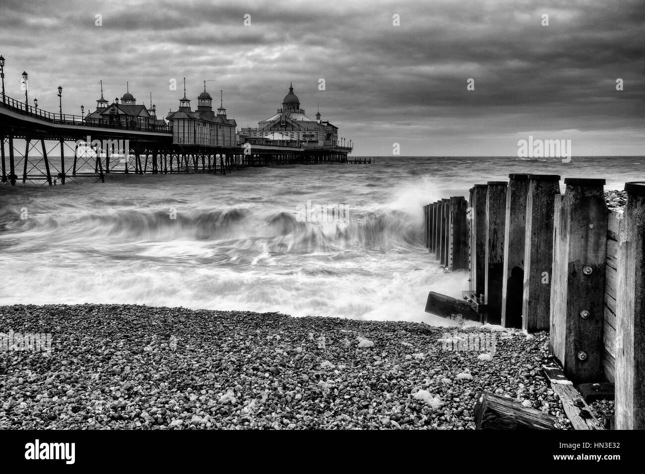 Rough Seas at Eastbourne Stock Photo Alamy