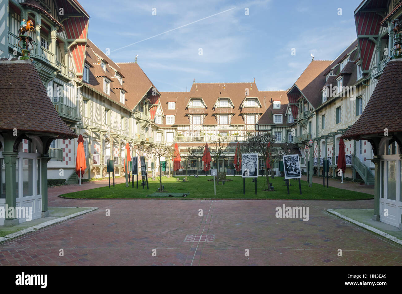 Hotel Le Barriere Le Normandy in the elegant French resort of Deauville in Normandy Stock Photo