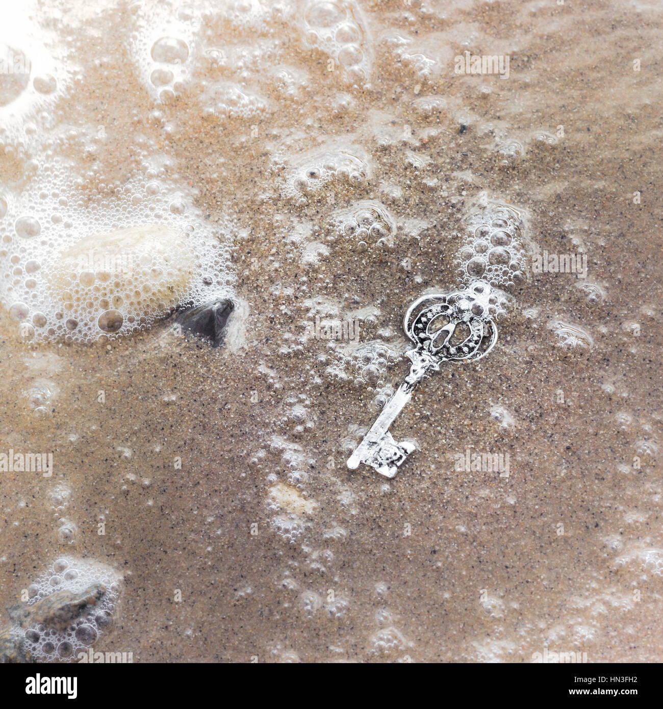 Key to the lake sand Stock Photo - Alamy