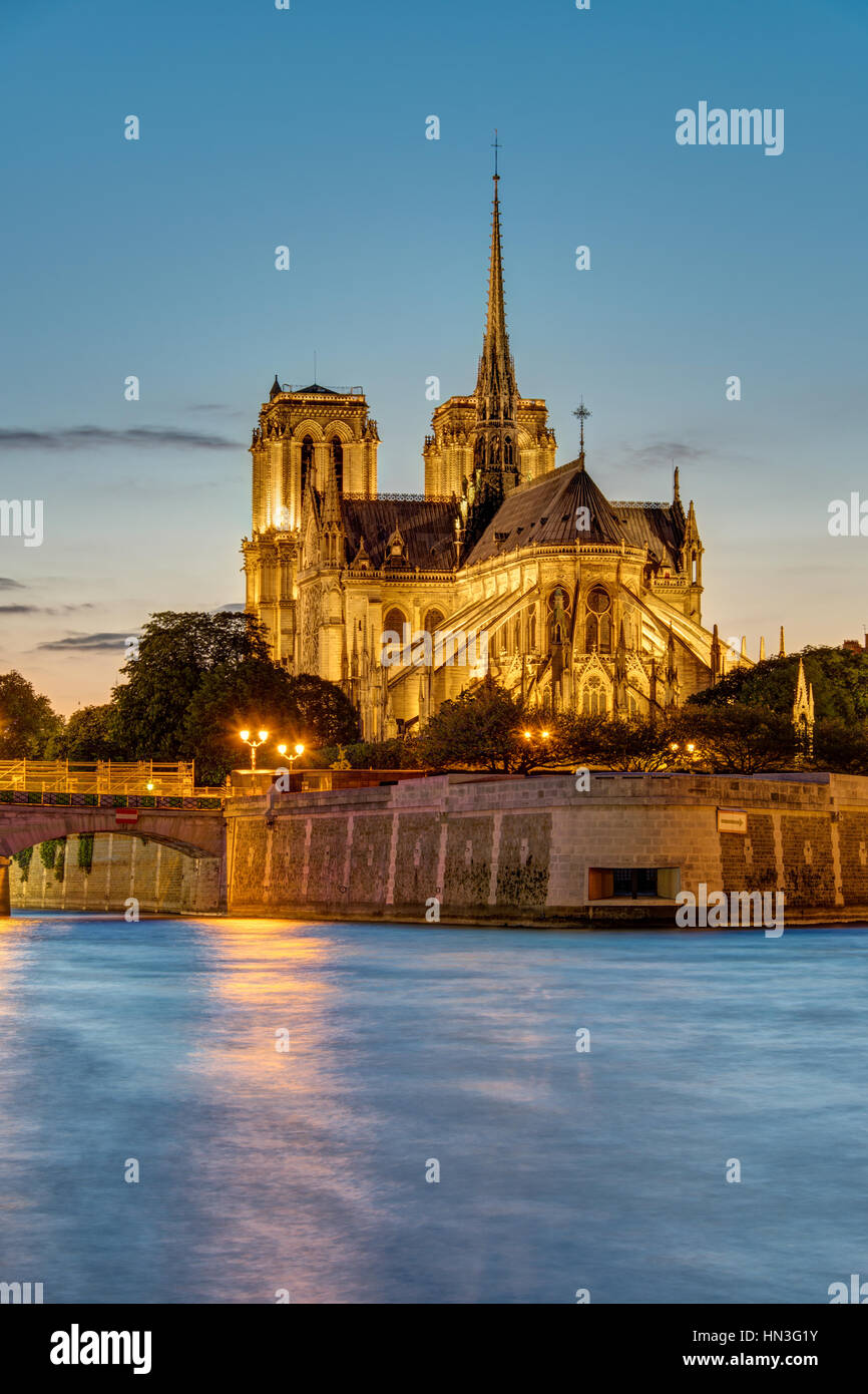 Sunset at the Cathedral of Notre Dame in Paris, France Stock Photo - Alamy