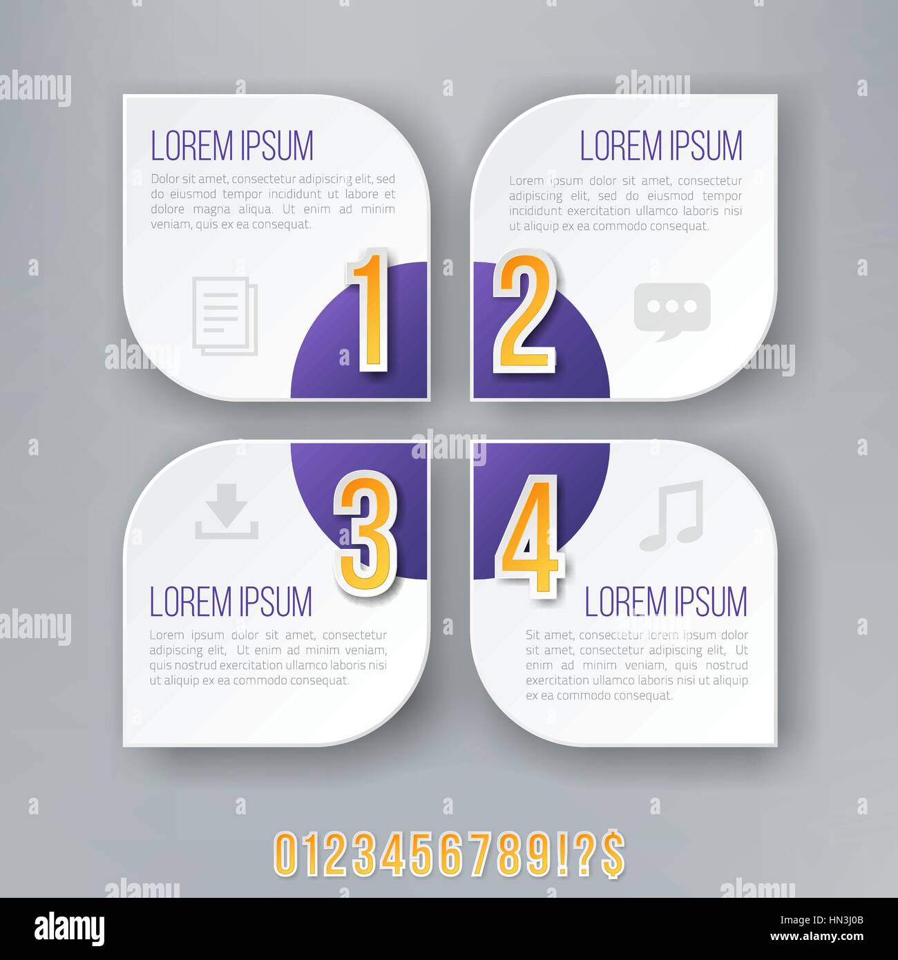 Infographics font set Stock Vector Image & Art - Alamy