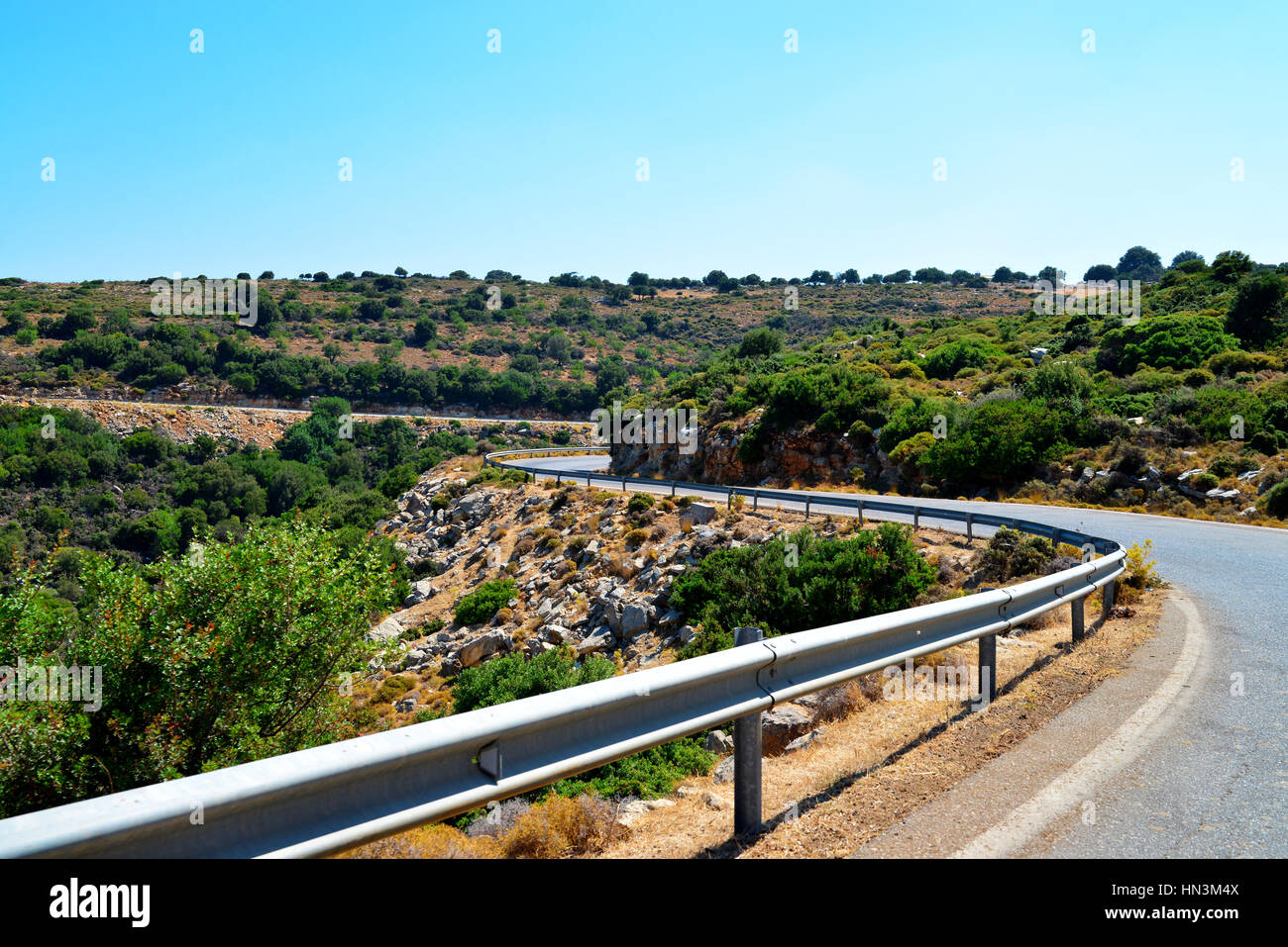crete island greece countryside rural nature road landscape Stock Photo ...