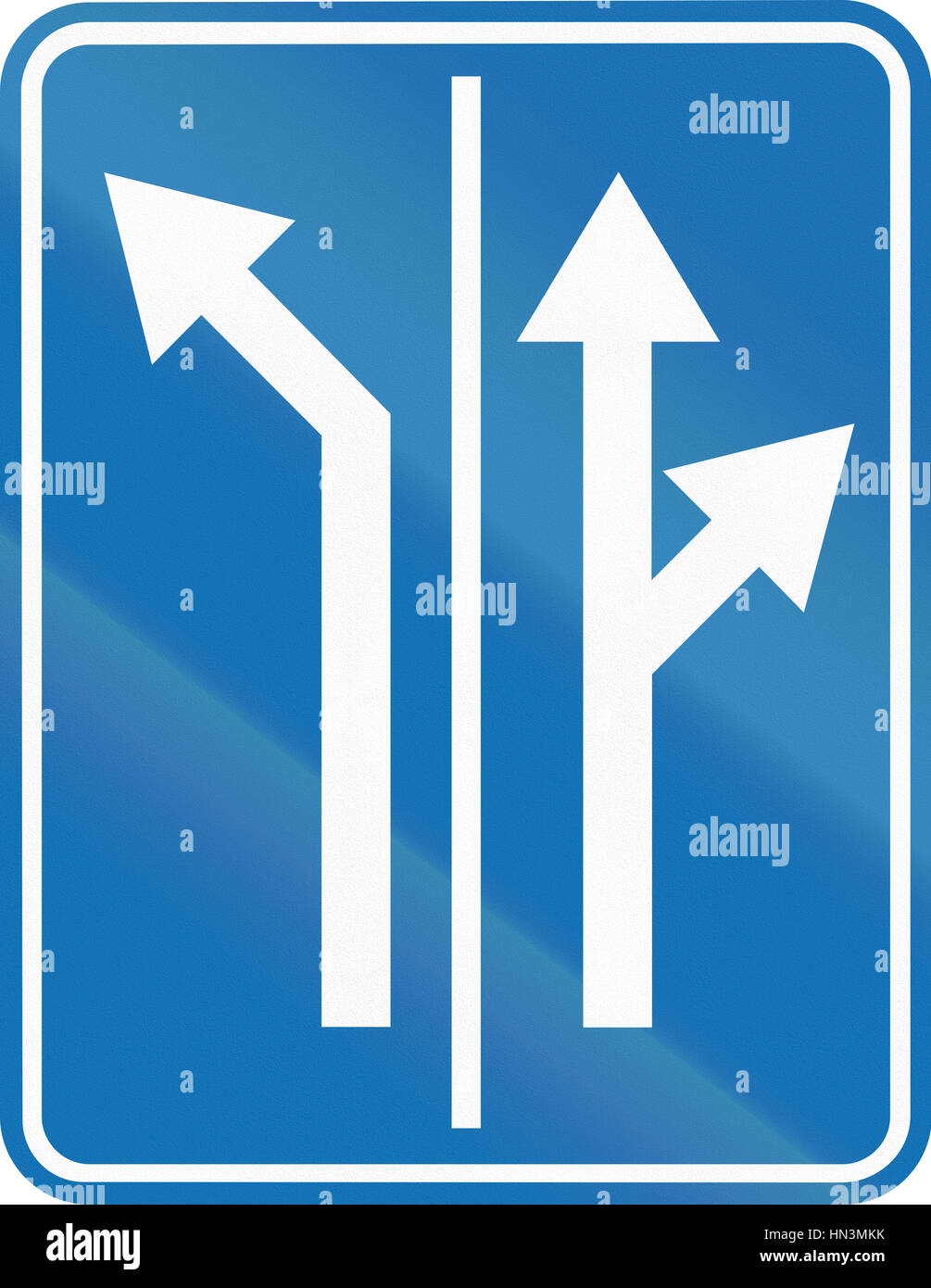 Belgian road sign - Allowed directions Stock Photo - Alamy