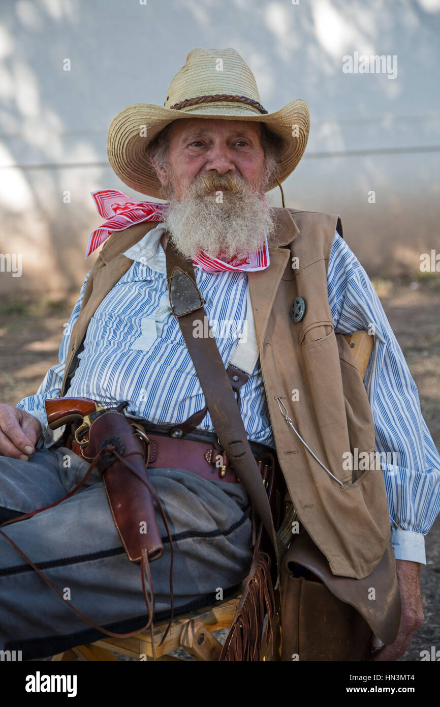 Fort Stanton, New Mexico - 'Fort Stanton Live!,' an annual living history program. Fort Stanton was built in 1855 during the Indian wars. Stock Photo
