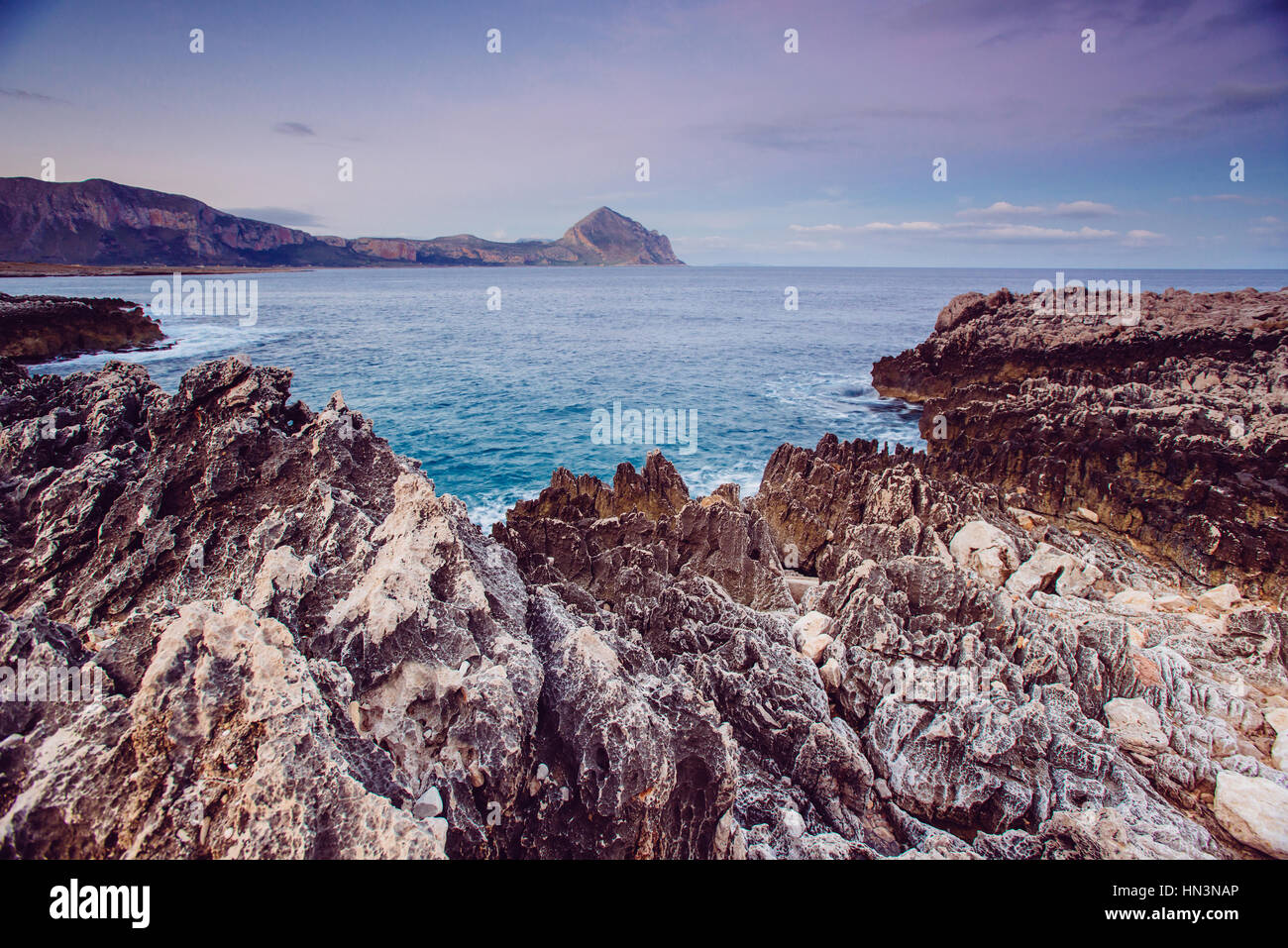 Tranquil coastal beach rocky hi-res stock photography and images - Alamy