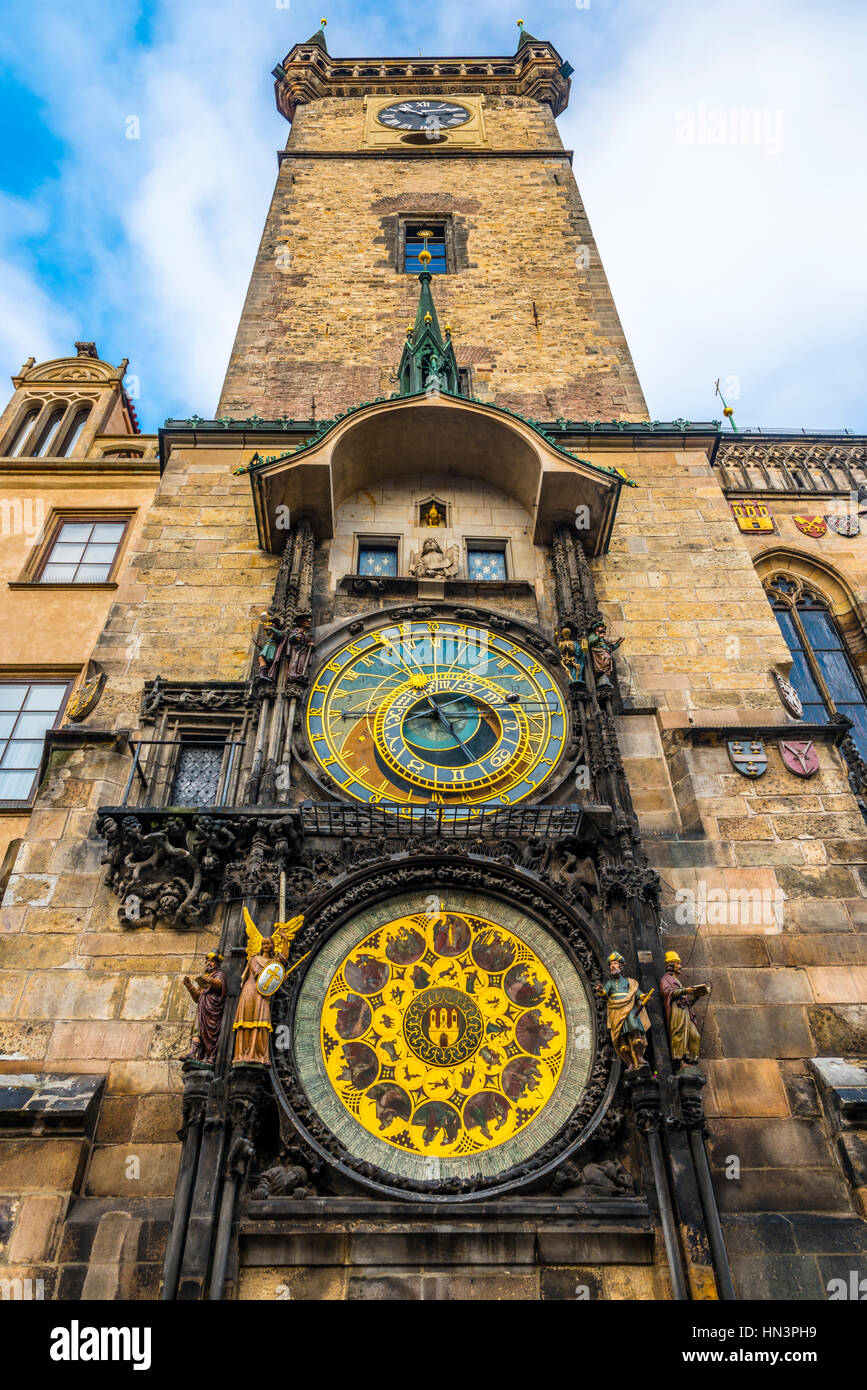 Astronomical clock on Town Hall Tower, Old Town Hall, Old Town Square