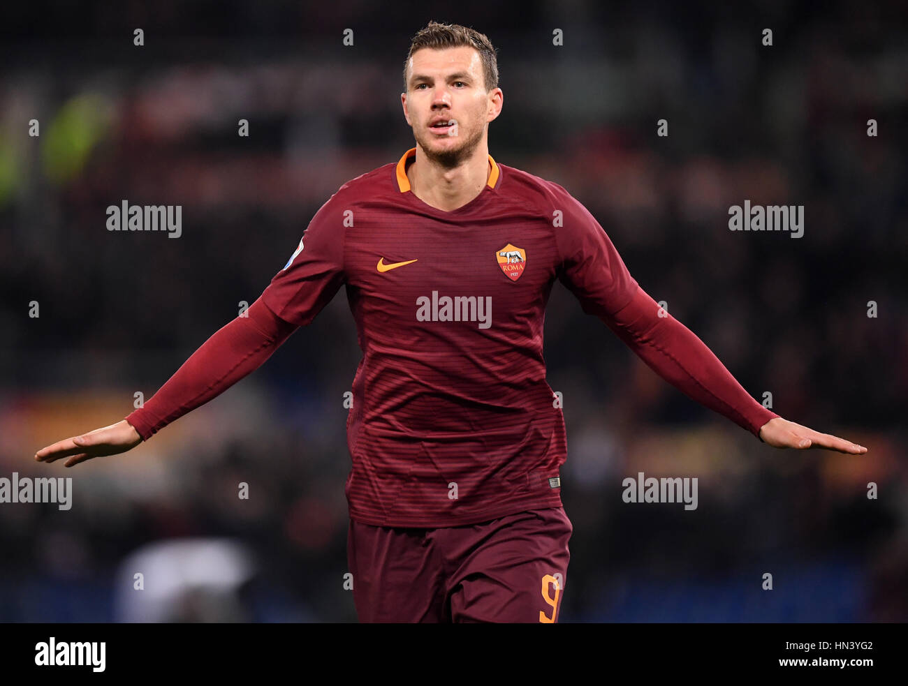 Flocage Officiel AS Roma 2017/2018 – Dzeko Third – Neuf Avec étiquettes