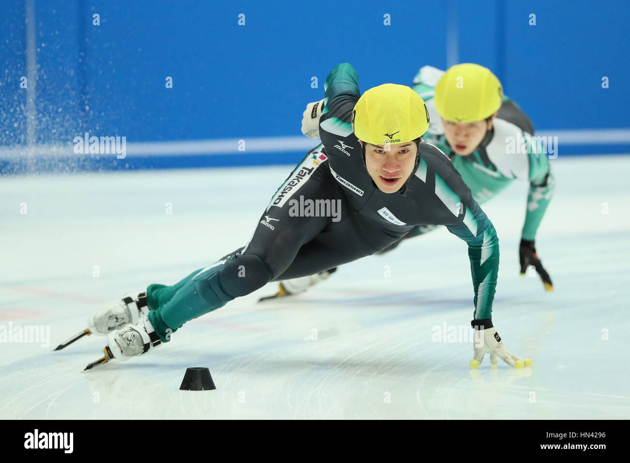 Big Hat, NBagano, Japan. 30th Jan, 2017. Ryosuke Sakazume, JANUARY 30, 2017 - Short Track Skating : The 72nd Winter National Sports Festival Men's 1000m at Big Hat, NBagano, Japan. Credit: YUTAKA/AFLO Big Hat, NBagano, Japan. 30th Jan, 2017. Ryosuke Sakazume, JANUARY 30, 2017 - Short Track Skating : The 72nd Winter National Sports Festival Men's 1000m at Big Hat, NBagano, Japan. Credit: YUTAKA/AFLO