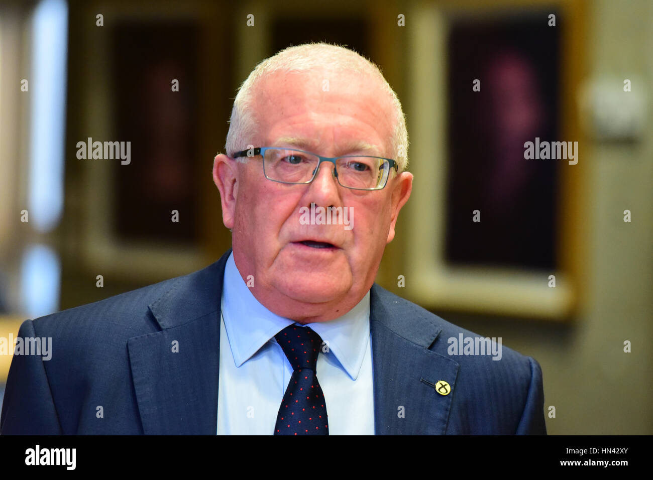 Edinburgh, UK. 8th Feb, 2017. Bruce Crawford MSP, Convener of the Finance and Constitution Committee of the Scottish Parliament, Credit: Ken Jack/Alamy Live News Stock Photo