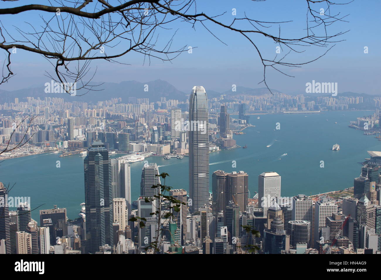 View of Hong Kong skyline from Victoria Peak Stock Photo - Alamy