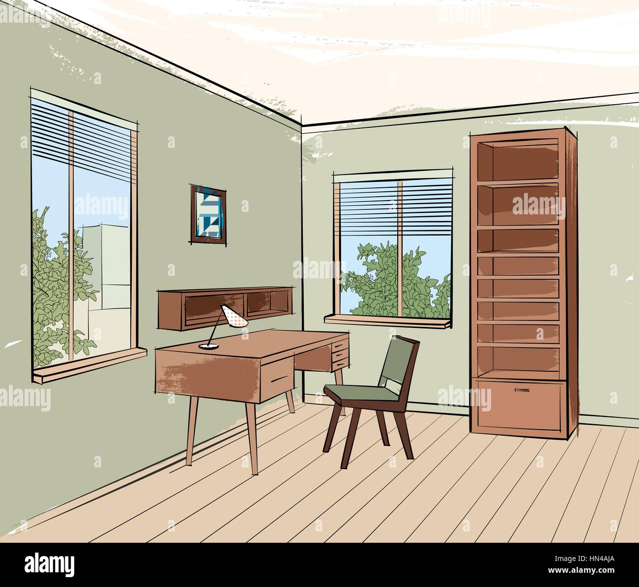 Office furniture drawing hires stock photography and images Alamy