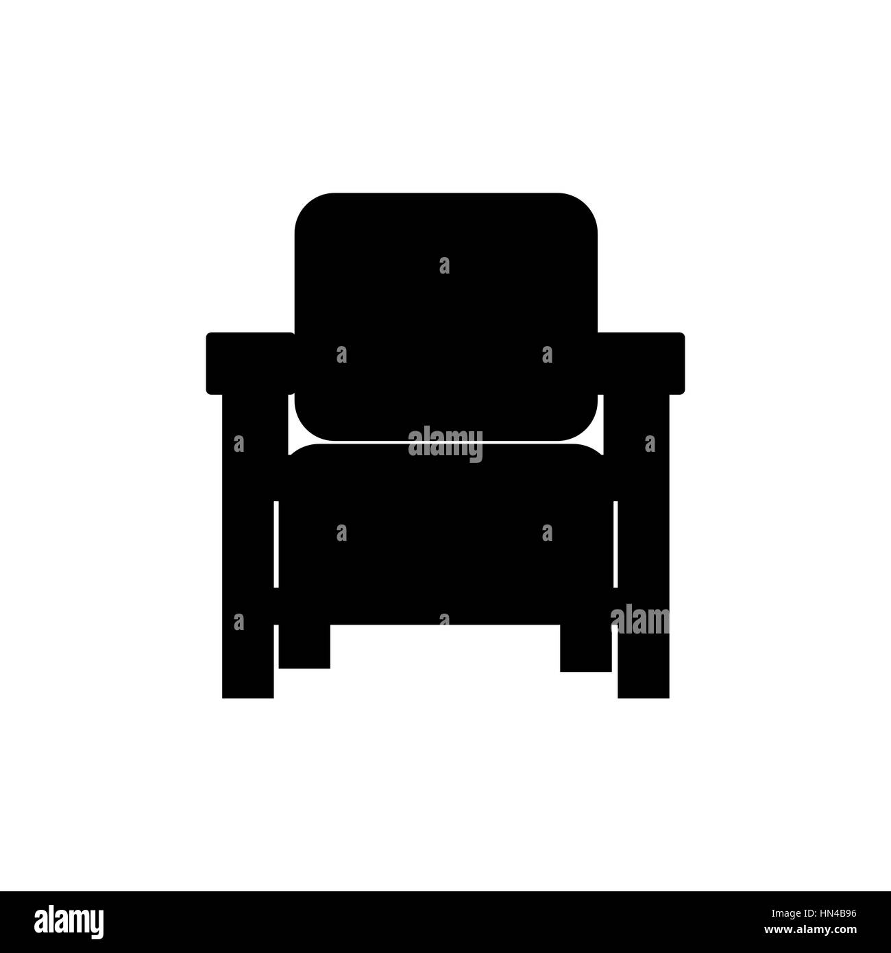 Armchairs icon. Furniture silhouette. Stock Vector