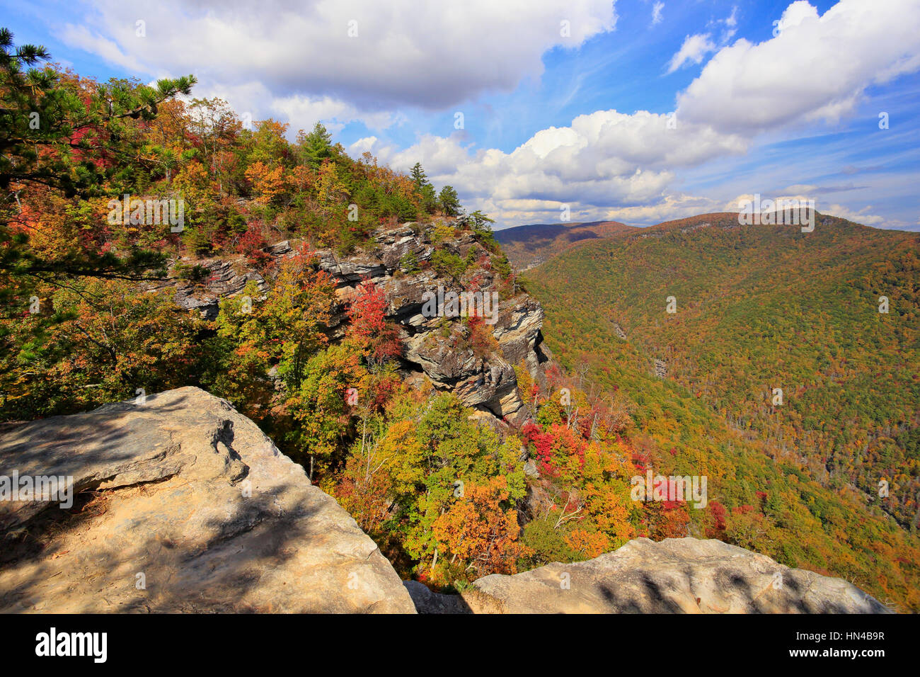 Linville From Wisemans View, Linville, North Carolina, USA Stock