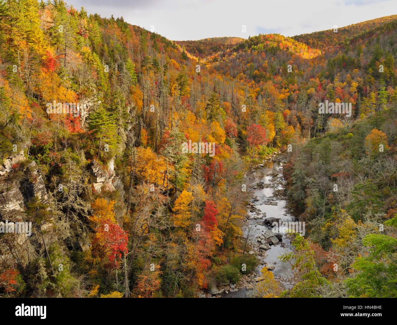 Linville Blue Ridge Parkway, Linville, North Carolina, USA Stock
