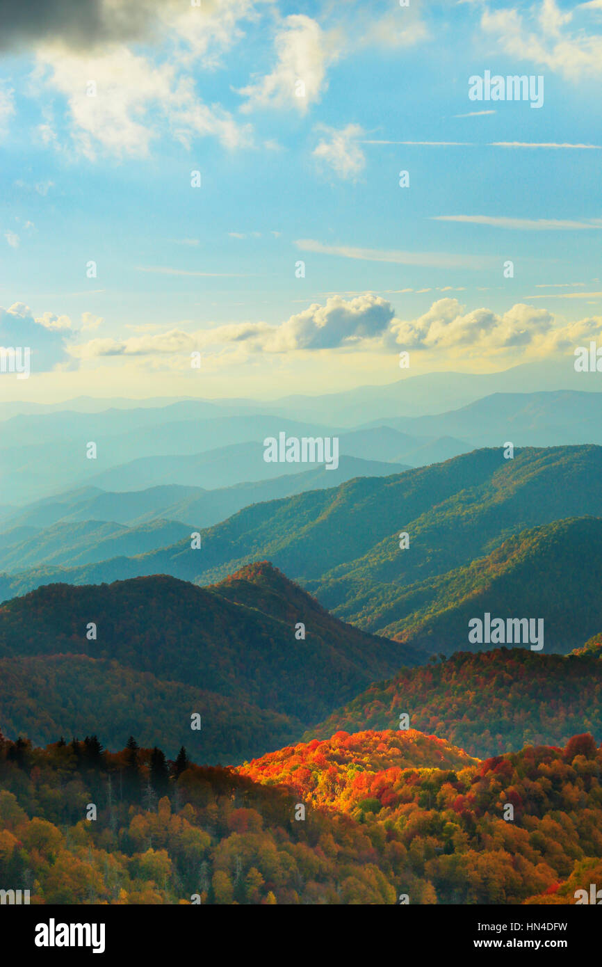 Sunset, Saco Gap Area, Blue Ridge Parkway, Grandfather Mountain, North ...