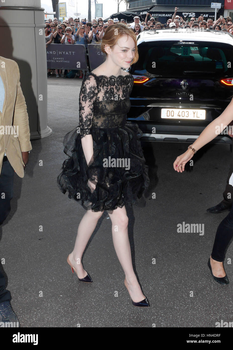 Emma Stone arriving at the Martinez Hotel at the 68th Cannes Film