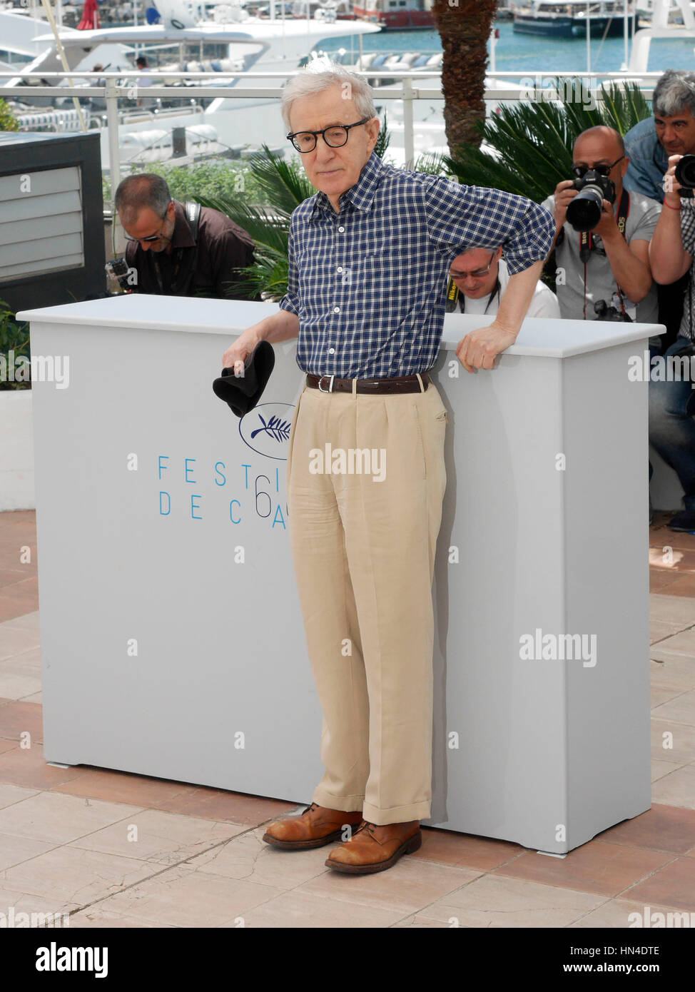Woody Allen at the photocall for the film, "Irrational Man" at the 68th