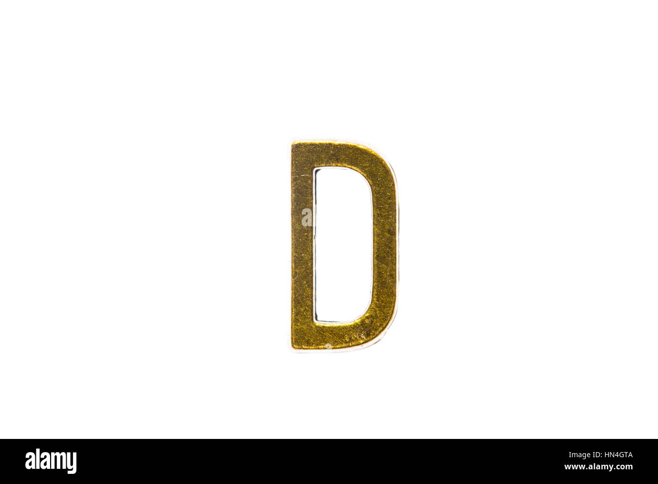 Gold Letter D Classic Type Retro Style Vintage Capital Text Golden Stock Photo Alamy