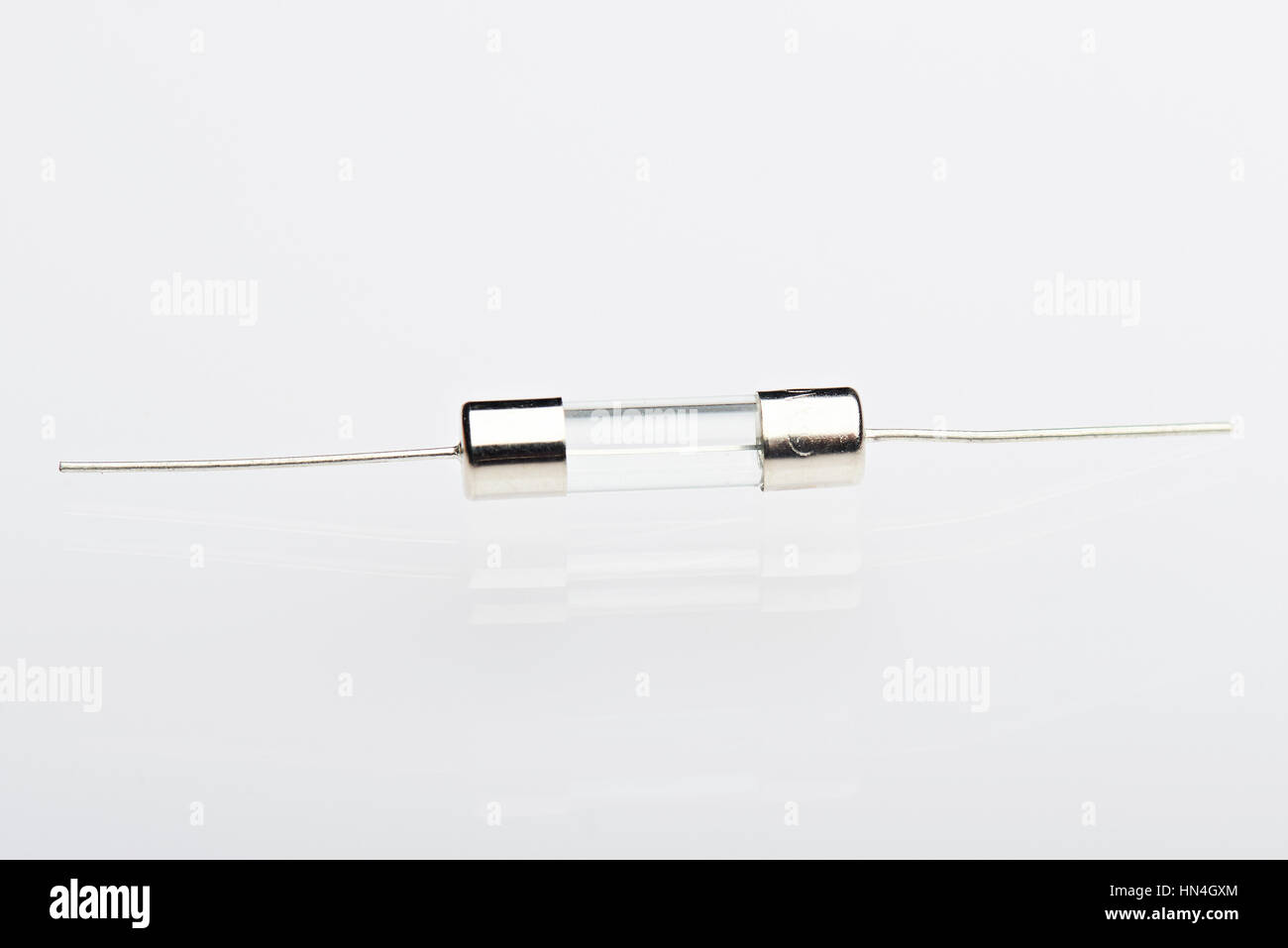 one electrical small fuse isolated on white background Stock Photo