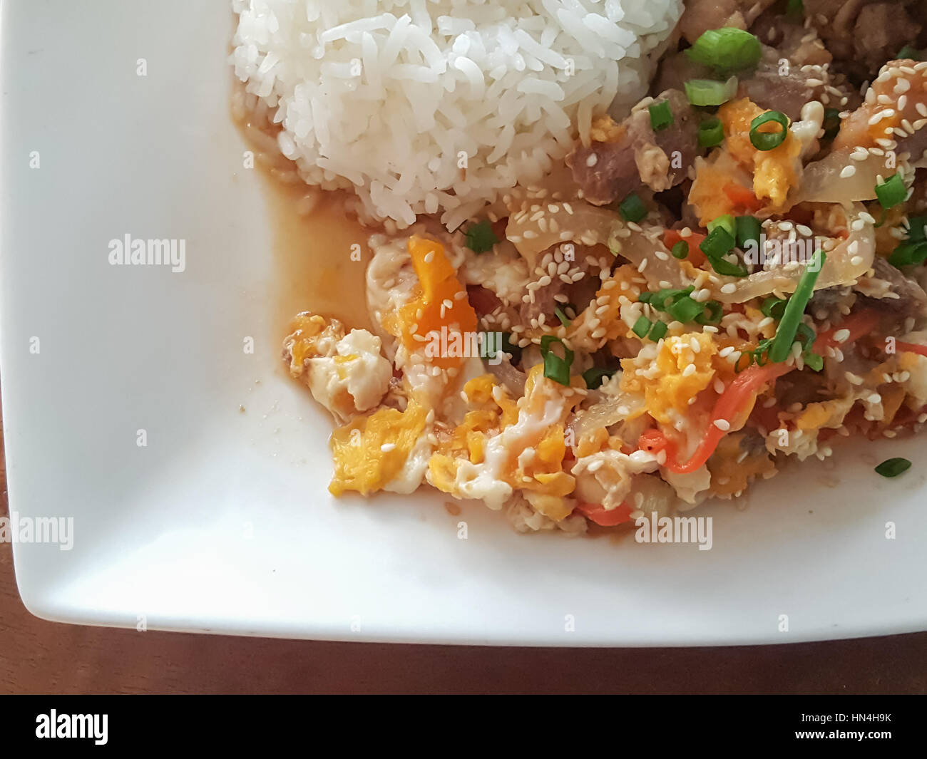 Kaow Close-up,Thai food style: