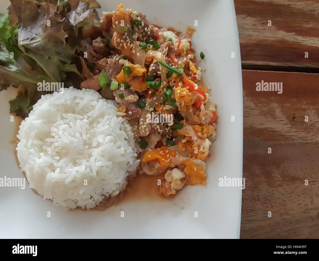 Kaow Close-up,Thai food style:
