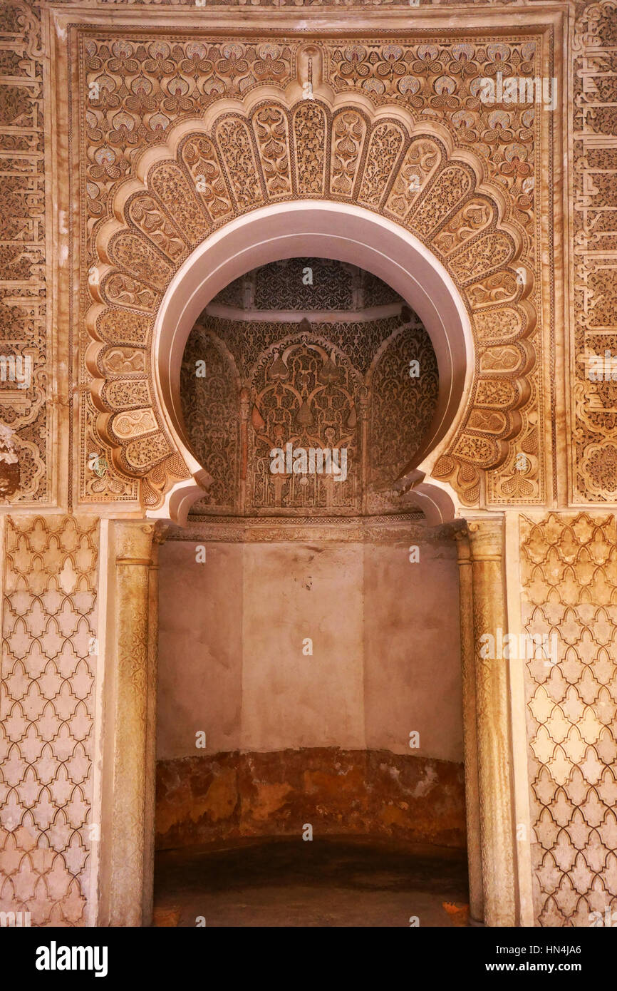 Madrasa Ben Youssef, Marrakesh, Marocco Stock Photo